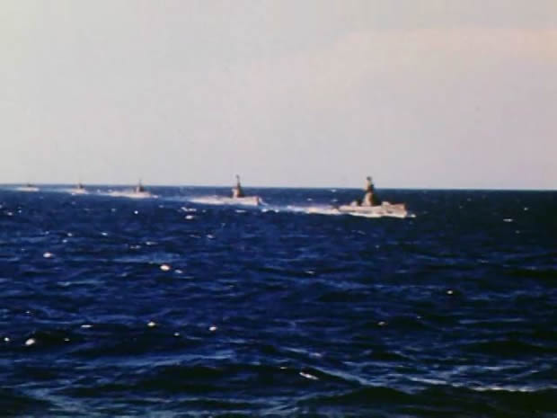 Three sailors and a girl