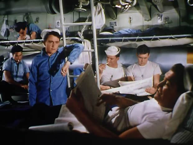 Three sailors and a girl