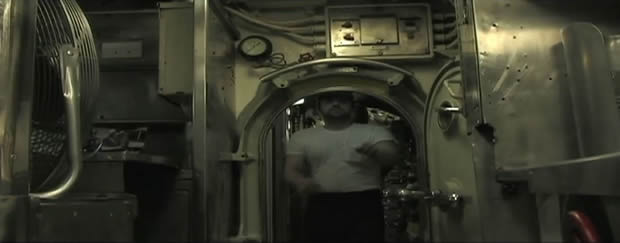 Yeti on a submarine