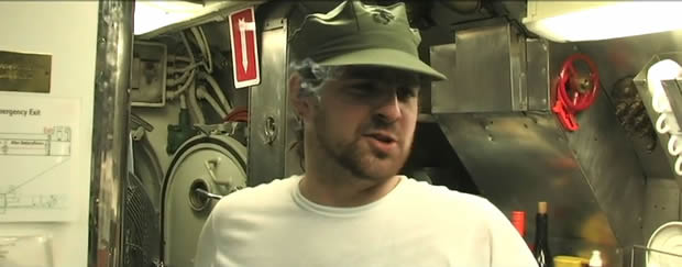 Yeti on a submarine
