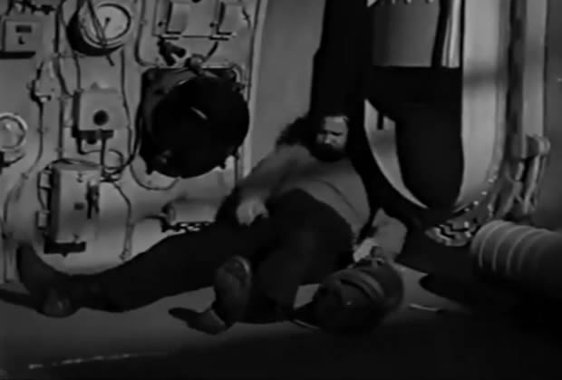 Up to his neck