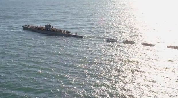 The sinking of the Laconia