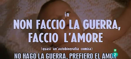 Non faccio la guerra, faccio l'amore